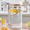 Glass 1.5 Gallon Beverage Dispenser with Wood Lid