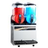 Commercial Frozen Drink Maker, 15Lx2 Double Tank Slushy Machine, 120 Cups Stainless Steel Margarita Smoothie Frozen Drink Machine