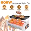 Multifunctional Electric Hot Dog Roller Machine, 3-in-1 Sausage Grill with Non-Stick Griddle, Smokeless BBQ Grill for Home, Dorm, RV, Party