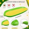4 Pcs Melamine Corn Dishes with 8 Pcs Holders and 1 Butter Spreaders, Corn on the Cob Skewers Service Tray for BBQ Tools Cob Dinnerware Set