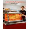 3-Tier Commercial Food Warmer Display, 1600W Food Display Warmer with LED Light, Top Storage and Adjustable Shelves, 86 - 185 Fahrenheit Steam Heating