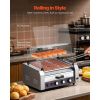 Hot Dog Roller, 30 Hot Dog 11 Rollers, Stainless Steel Sausage Grill Cooker, 1950W Hot Dog Machine with Bun Warmer, Cover, 3 Temp Control