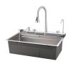Pull-out Facuet Single Bowl Sink Kitchen Vegetable Sink 304 Whale Waterfall Sink Dish Sink Household Vegetable Washing Basin