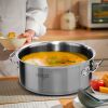 6.1 Gallon Top-Grade Thick Stainless Steel Stock Pot 18/10 – Heavy-Duty Cooking Pot Durable Professional Kitchen Cookware