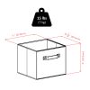 Capri Set of 4 Foldable Black Fabric Baskets