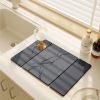 Large Stone Drying Mat for Kitchen Counter, 24"x16" Collapsible Quick Dry Dish Drying Mat