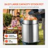 Stainless Steel Stockpot, 84 Quart Large Cooking Pots, Cookware Sauce Pot with Basket, Lid, and Handle, Heavy Duty Commercial Grade Stock Pot