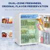 4.5 Cu.Ft Mini Freezer for Dorm, Reversible Door Refrigerator with Freezer, Wheels, -15.8F to 32F, White