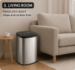 Stainless Steel Automatic Sensor Trash Can, Touch-Free Motion Activated Waste Bin with Sealed Lid