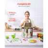 Canning Supplies Starter Kit, 11 Pieces Stainless Steel Water Bath Canning Kit for Beginners, Canning Tools Set: Pot, Rack, Lid, Ladle, Funnel, Tongs
