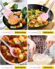 Pack of 4 Silicone Cooking Utensils Set, Non Stick Large Solid Spatulas, Heat Resistant Pink Slotted Spoons, Ideal BPA Free Kitchen Turners for Frying