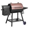 Wood Pellet Grill Smoker, 8 in 1 BBQ Grills for Outdoor Cooking, 456 Square Inches Cook Area Electric Grill and Smoker, with Digital Controller