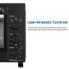 XL Toaster Oven, 34QT, 6-Slice Capacity, Black, 1500W, Bake Toast Broil
