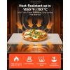Pizza Stone, 16 x 14 x 0.6 Inch Rectangular Cordierite Pizza Stone, Large Baking-Stone with Scraper