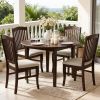Set of 4 Kitchen Side Chairs Rubber Wood Frame Comfy Padded Seat Dining Room Furniture Home Decor