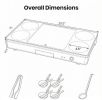 1000W Electric Grill Griddle Nonstick Pancake Woks And Wooden Spatulas Set for Kitchen