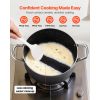 Aluminum Stock Pot, 8-Quart Nonstick Ceramic Coated Pot with Glass Lid, PFOA-Free, PFAS-Free, Compatible with Gas Stoves, Induction Cooktops