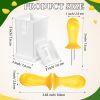 4 Pcs Melamine Corn Dishes with 8 Pcs Holders and 1 Butter Spreaders, Corn on the Cob Skewers Service Tray for BBQ Tools Cob Dinnerware Set