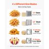 French Fry Cutter, Commercial Vegetable Chopper with 4 Blades (1/4", 3/8", 6-Wedge & Apple Corer), Stainless Steel Potato Slicer for Fries, Onion