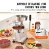 Commercial Burger Patty Maker, Hamburger Beef Patty Maker with 3 Convertible Mold(4/5/6-inch), Heavy Duty Stainless Steel Burger Press Machine