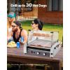 Hot Dog Roller, 30 Hot Dog 11 Rollers, Stainless Steel Sausage Grill Cooker, 1600W Commercial Hot Dog Machine with Dual Temp Control, Cover