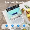 Countertop Ice Maker, Self-Cleaning Portable Ice Maker Machine with Handle and Ice Scoop, Bullet Ice Cubes