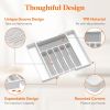 Silverware Drawer Organizer, Expandable Utensil Tray for Kitchen, BPA Free Flatware and Cutlery Holder