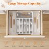 Silverware Drawer Organizer, Expandable Utensil Tray for Kitchen, BPA Free Flatware and Cutlery Holder