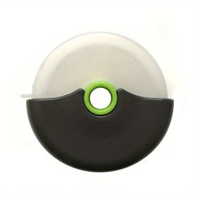 1pc Stainless Steel Round Wheel Cutter With Lid For Cake, Bread, And Pies - Kitchen Baking Tool With Roulette Roller, Suitable For Home Kitchen Baking (Color: green)