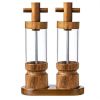 7 Inch Handle Manual Black Pepper Wood Grinder