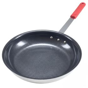Ceramic Nonstick Egg Pan, Aluminum Frying Pan with Stainless Steel Base, Oven Safe, Dishwasher Safe Skillet (Color: Red, size: 14IN)