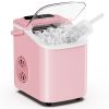 Desktop ice maker, with movable handle, can produce 9 ice balls in 6 to 8 minutes, equipped with a basket and a spoon