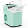 Desktop ice maker, with movable handle, can produce 9 ice balls in 6 to 8 minutes, equipped with a basket and a spoon