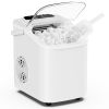 Desktop ice maker, with movable handle, can produce 9 ice balls in 6 to 8 minutes, equipped with a basket and a spoon