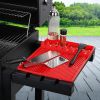 Silicone Tools Mat for Griddle Kitchen Cooking Baking Countertop-Side Shelf Spatula Mat with Drip Pad for Blackstone Weber Traeger Pit Boss Flat Top G