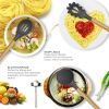 Wooden handle silicone cooking utensils, heat-resistant non-stick kitchen tools including spoon rests, egg beaters, tongs and spatulas