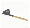 Wooden handle silicone cooking utensils, heat-resistant non-stick kitchen tools including spoon rests, egg beaters, tongs and spatulas