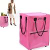 Reusable Grocery Bag on Wheels, Heavy Duty Rolling Shopping Tote with Handle