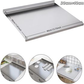 XXL cooked meat baking tray, double-sided cutting board, stainless steel rolling plate, breakfast tray, suitable for fruits, vegetables, meats (size: Z-Shape 30cm×40cm)