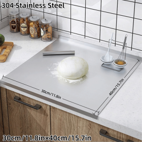 304 stainless steel double-edge cutting board, Z-shaped stainless steel cutting board, pastry board (size: Z Shape-30×40cm)