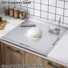 304 stainless steel double-edge cutting board, Z-shaped stainless steel cutting board, pastry board (size: Z Shape-40×50cm)