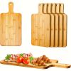 5pcs High-quality Pizza Boards With Handles, 13 Inches X 7 Inches, Natural Pizza Service Board, Suitable For Homemade Pizza