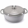 6 Quart Enamel Cast Iron Dutch Oven with Moisture-Sealing Lid for Bread Baking Braising And Slow Cooking, Dual Handles, Oven Safe