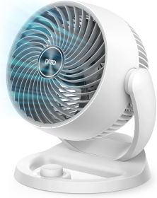 Fan for Bedroom, 12 Inches, 70ft Powerful Airflow, 25db Quiet Table Air Circulator Fans for Whole Room, 120° Adjustable Tilt, 3 Speeds (Color: Pearl White)