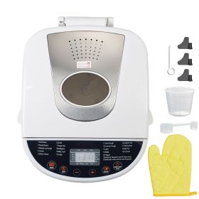 Bread Maker, 19-in-1 2LB Dough Machine, Nonstick Ceramic Pan Automatic Breadmaker with Gluten Free Setting, Whole Wheat Bread Making, Digital (Power: 650 W, capacity: 2 lb)
