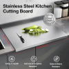 Stainless Steel Cutting Board for Kitchen - Large 304 Chopping Boards, Suitable for Meat Vegetables Bread and Baking,Kitchen Accessories,