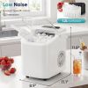 Desktop ice maker, with movable handle, can produce 9 ice balls in 6 to 8 minutes, equipped with a basket and a spoon