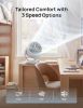 Fan for Bedroom, 12 Inches, 70ft Powerful Airflow, 25db Quiet Table Air Circulator Fans for Whole Room, 120° Adjustable Tilt, 3 Speeds