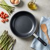 Ceramic Nonstick Egg Pan, Aluminum Frying Pan with Stainless Steel Base, Oven Safe, Dishwasher Safe Skillet
