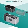 Stainless steel deep fryer with an observation window cover, 1500W power, 4 adjustable temperature settings